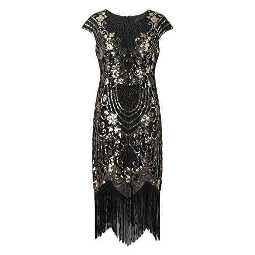 Ballkleider Damen Lang Pailletten Kleid äRmellos V Ausschnitt 1920er Gatsby Prom Tassel Kleider Vintage Hohe Taille Tankkleid Party Bankett Beschlagene Toast Kleine Kleider Ballkleider Damen Lang Pailletten Kleid äRmellos V Ausschnitt 1920er Gatsby Prom Tassel Kleider Vintage Hohe Taille Tankkleid Party Bankett Beschlagene Toast Kleine Kleider von TTNTTR