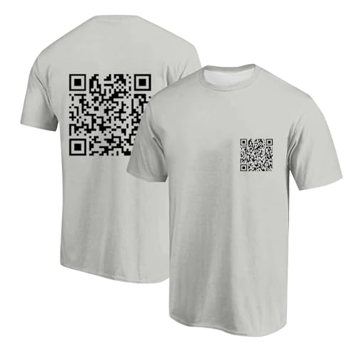 Funny Fu Qr Code Fuck-You Hoodie Herren Damen Lustig T-Shirts Humorous Hidden Message Shirt Funky Trend Y2K Oberteil Teenager Mädchen Qr Code Tops Weihnachts Geschenk Unisex Hellgrau L von TTNTTR