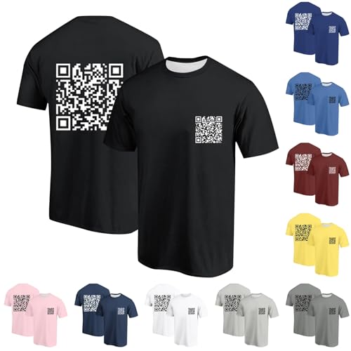 Funny Fu Qr Code Fuck-You Hoodie Herren Damen Lustig T-Shirts Humorous Hidden Message Shirt Funky Trend Y2K Oberteil Teenager Mädchen Qr Code Tops Weihnachts Geschenk Unisex Schwarz M von TTNTTR