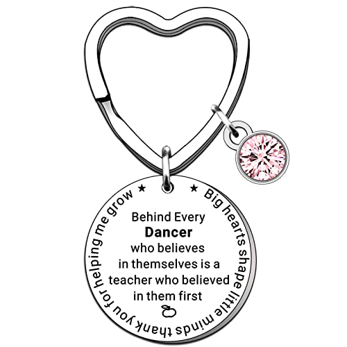 TTOVEN Schlüsselanhänger mit Aufschrift "Thank You", Tanzlehrer, Geschenk für Tanzlehrer, silber, One size von TTOVEN