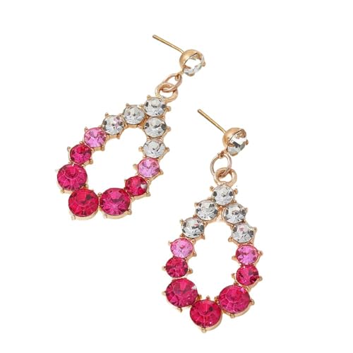 TTPSRY Oval Tropfen Ohrringe Zirkonia Schmuck Damenohrringe Elegant Luxuriös Hängend Glänzend Hochwertig Stilvoll Klassisch Zeitlos von TTPSRY