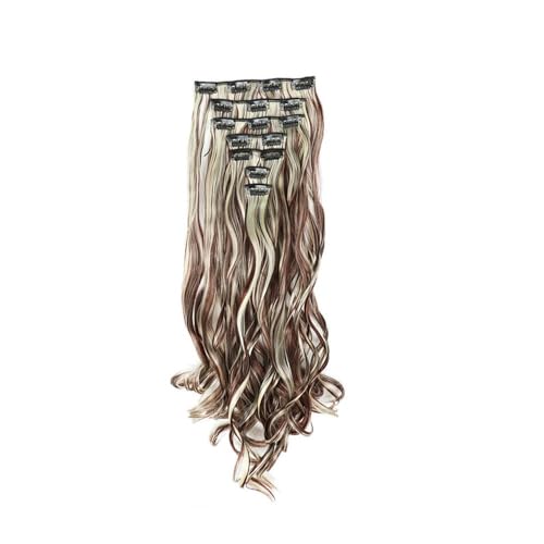 TTPSRY Extensions Clip in Extensions für Damen Ponytail Extension 56cm Lang Gewickelt Haarteil Ponytail Natürliches Kunsthaar Clip in Haarverlängerunge(Dunkelbraun) von TTPSRY