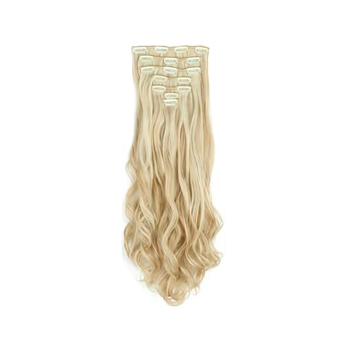 TTPSRY Extensions Clip in Extensions für Damen Ponytail Extension 56cm Lang Gewickelt Haarteil Ponytail Natürliches Kunsthaar Clip in Haarverlängerunge(Hell Golden) von TTPSRY
