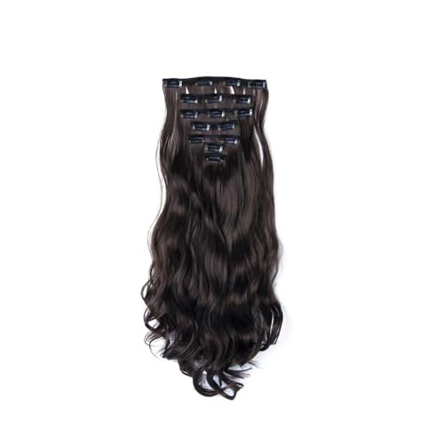 TTPSRY Extensions Clip in Extensions für Damen Ponytail Extension 56cm Lang Gewickelt Haarteil Ponytail Natürliches Kunsthaar Clip in Haarverlängerunge(Mittelbraun) von TTPSRY