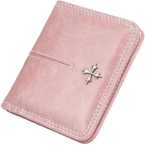 TTPSRY XFSRG Kompakte Geldbörse Damen Portemonnaie Kunstleder Brieftasche Kleines Portmonee Münzbörse Kartenhalter Geldtasche Klassisch Elegant von TTPSRY