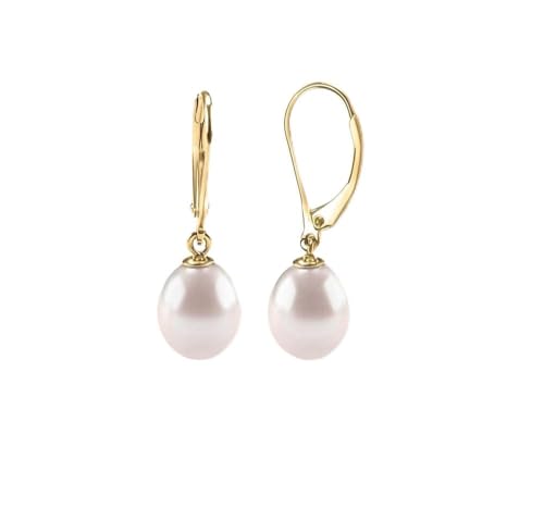 TTPSRY Ohrringe Damen Perlen Hängend Tropfen Elegant Statement Quaste Ohrringe 14K/18K Vergoldet Perlenohrringe Anhänger Hochzeit Schmuck Zubehör Geschenke für Frauen Mädchen (Gold B) von TTPSRY