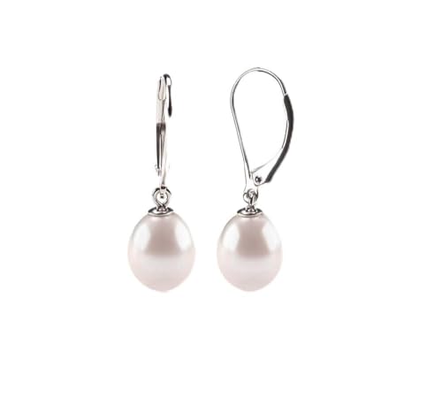 TTPSRY Ohrringe Damen Perlen Hängend Tropfen Elegant Statement Quaste Ohrringe 14K/18K Vergoldet Perlenohrringe Anhänger Hochzeit Schmuck Zubehör Geschenke für Frauen Mädchen (Silber B) von TTPSRY