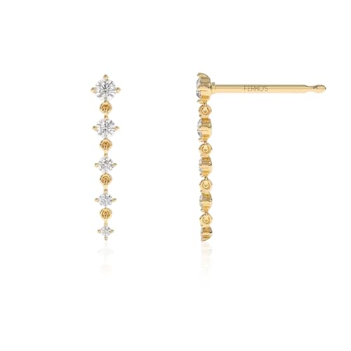 TTPSRY Elegante Tropfen Ohrringe Zirkonia Kette Hänger Schmuck Damen Ohrstecker Kristall Strasssteine Braut Accessoires von TTPSRY