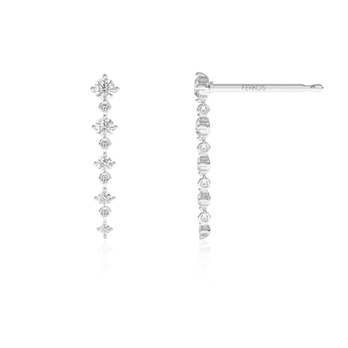 TTPSRY Elegante Tropfen Ohrringe Zirkonia Kette Hänger Schmuck Damen Ohrstecker Kristall Strasssteine Braut Accessoires von TTPSRY