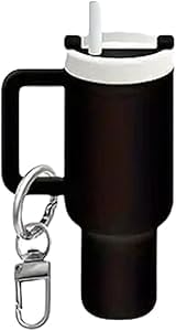 TTPSRY Schlüsselanhänger Damen Einfacher Stanley Keychain-Anhänger Eisbar Becher Schlüsselanhänger Vielseitiger und Niedlicher Anhänger(Schwarz) von TTPSRY
