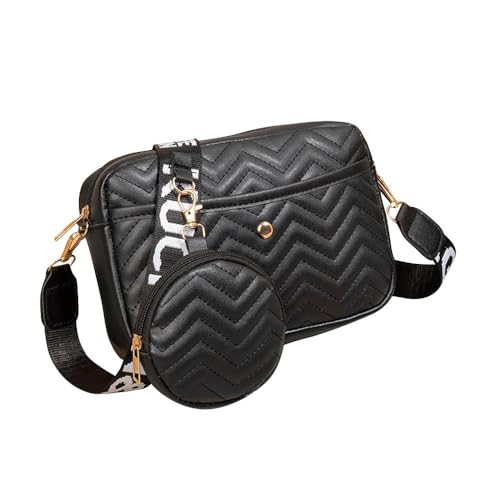 TTPSRY Strandtasche Damen Handy Umhängetasche Echtes Leder Crossbody für Hängende Kleine Moderne Taschen mit Geldbörse Schwarz von TTPSRY