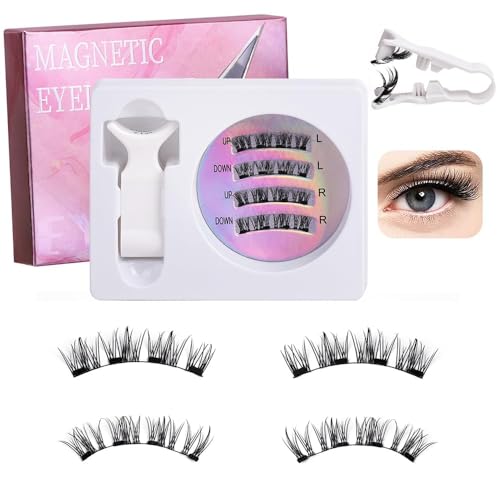 Ttpsry Magnetische Wimpern Set 3d Faux Mink Wimpern Mit Eyeliner Und Applikator Wiederverwendbare Künstliche Wimpern Für Volumen Und Länge Perfekt Für Alltag Und Party Look(#4) von TTPSRY