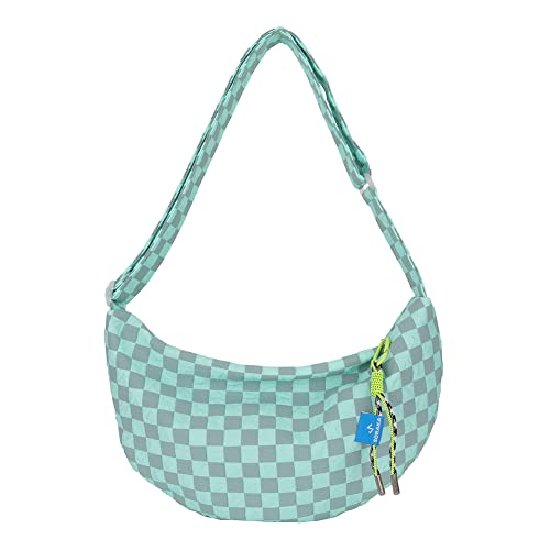 Retro Plaid Handtaschen Damen Klein Umhängetasche,Fashion Half Moon Crescent Bag Tasche Tote Bag Shopper Crossbody Bag Schultertasche für Frauen Dating Reisen Party Einkaufe von TTSAM