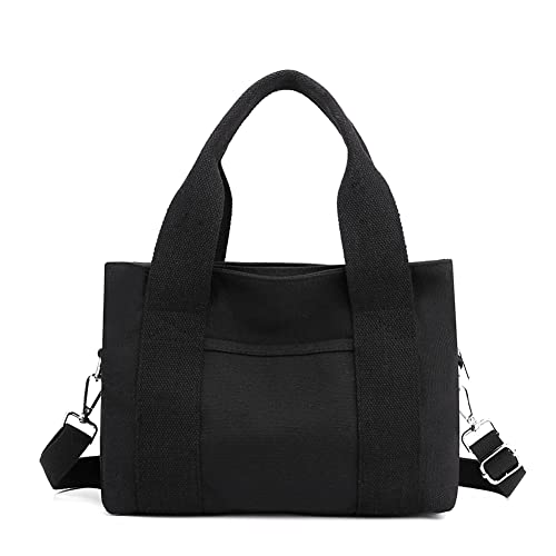 TTSAM Tote Bag Umhängetasche Damen mit Reißverschluss,2023 NeueMulti Pocket Tragetaschen Damen Canvas Umhängetasche mit Griff oben für Arbeit Büro Reisen Einkaufen Schule und Alltag von TTSAM