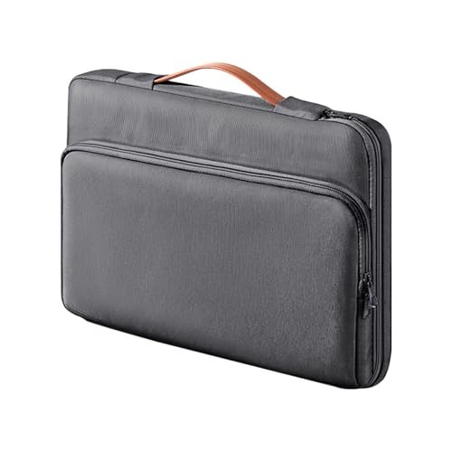 TTSTOIEE Laptoptasche mit schützendem Luftpolster innen, Businesstasche mit Tragegriff aus wasserdichtem Material (13-14.2 Zoll, schwarz) von TTSTOIEE