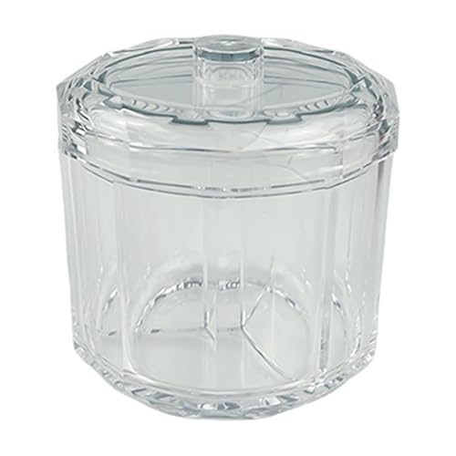 Wimpern-Werkzeug-Aufbewahrungsbox, rund, Wattepad-Halter, Glas-Make-up-Organizer mit mehreren Fächern für Baumwollspitzen Wimpern-Werkzeug-Aufbewahrungsbox, rund, Wattepad-Halter, Glas-Make-up-Organizer mit mehreren Fächern für Baumwollspitzen von TTTLLNN