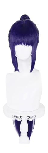 TTYAO REII Hinamori Amu Anime Cosplay rosa kurzes glattes Haar einzelne Zöpfe Perücke mit Pony Mädchen Kunstfaser-Perücke (bläulich-violett) von TTYAO REII