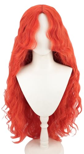 TTYAO REII Tangerine Game Cosplay Perücke Langes lockiges Haar mit Pony Retro Synthetische Perücke für Halloween Rollenspiel Party von TTYAO REII