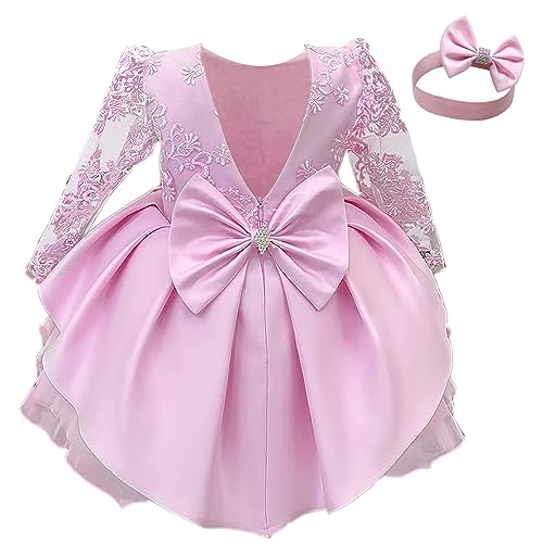 TTYAOVO Baby Mädchen Blume Prinzessin Bestickt Party Kleid Größe 100(2-3 Jahre) 773 Rosa von TTYAOVO