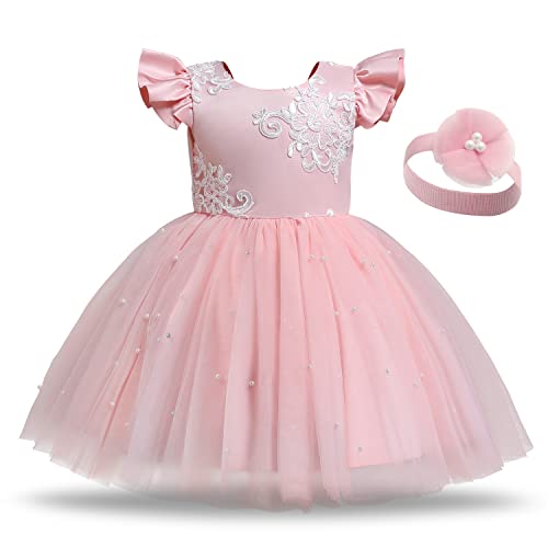 TTYAOVO Baby Mädchen Prinzessin Party Kleinkind Blume Kleid Größe 100(2-3 Jahre) 752 Rosa von TTYAOVO