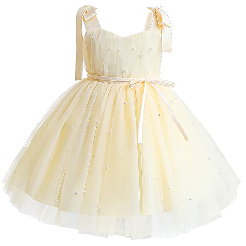 TTYAOVO Baby Mädchen Tutu Prinzessin Kleid Kleinkind Party Ball Kleid Größe 100(2-3 Jahre) 748 Gelb von TTYAOVO