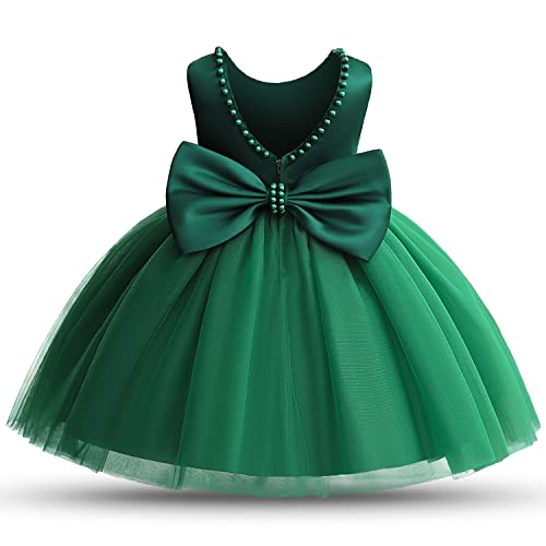 TTYAOVO Kleine Klassisch Elegant Tutu Prinzessin Kleid Hochzeit Partytreffen Festzugskleid Größe 100(2-3 Jahre, 2029 Grün) von TTYAOVO