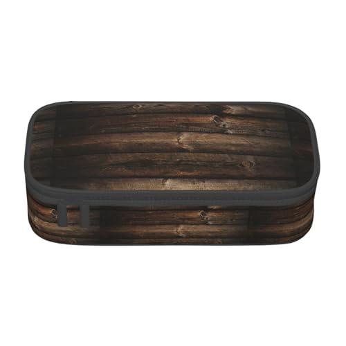 TTYDOKLA Braunes Federmäppchen aus Oxford-Stoff mit mehreren Fächern, ideal für Reisen oder Büro, Schwarz , Einheitsgröße, Kosmetiktasche von TTYDOKLA