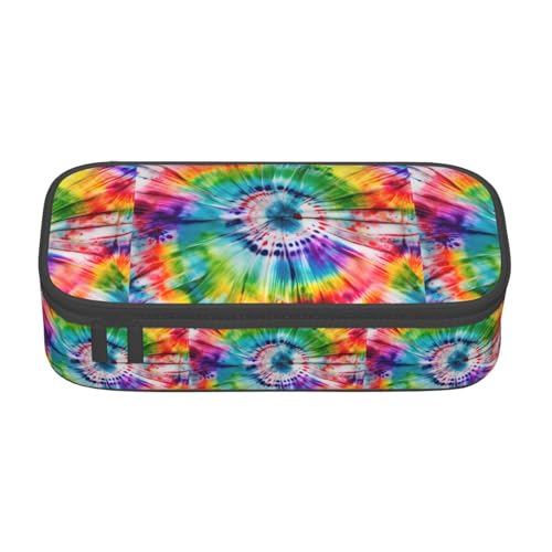 TTYDOKLA Federmäppchen aus Oxford-Stoff mit Batikmuster und mehreren Fächern, ideal für Reisen oder Büro, Schwarz , Einheitsgröße, Kosmetiktasche von TTYDOKLA