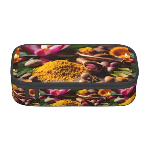 TTYDOKLA Federmäppchen aus Oxford-Stoff mit mehreren Fächern, ideal für Reisen oder Büro, Schwarz , Einheitsgröße, Kosmetiktasche von TTYDOKLA