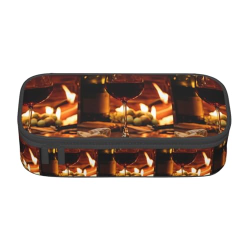 TTYDOKLA Federmäppchen aus Oxford-Stoff mit mehreren Fächern, ideal für Reisen oder Büro, Schwarz , Einheitsgröße, Kosmetiktasche von TTYDOKLA