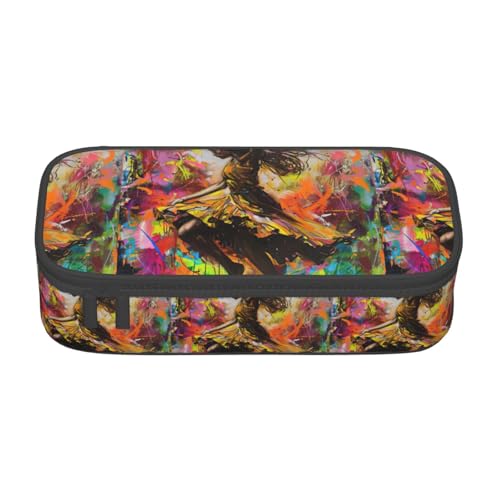 TTYDOKLA Federmäppchen aus Oxford-Stoff mit mehreren Fächern, ideal für Reisen oder Büro, Schwarz , Einheitsgröße, Kosmetiktasche von TTYDOKLA