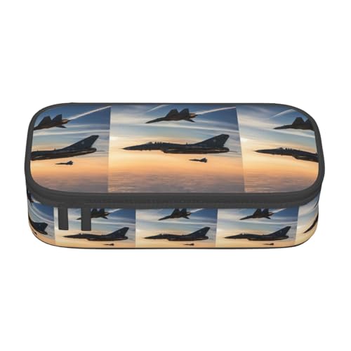 TTYDOKLA Federmäppchen aus Oxford-Stoff mit mehreren Fächern, ideal für Reisen oder Büro, Schwarz , Einheitsgröße, Kosmetiktasche von TTYDOKLA