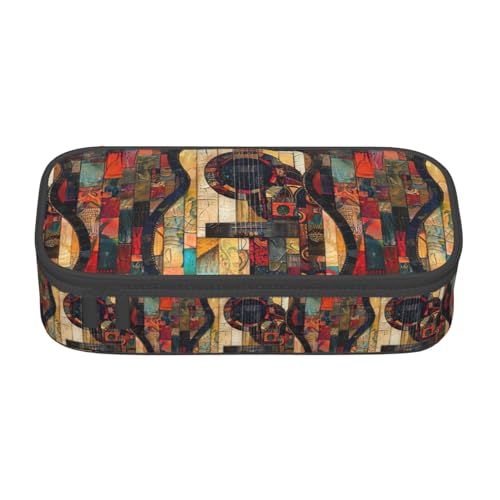 TTYDOKLA Federmäppchen aus Oxford-Stoff mit mehreren Fächern, ideal für Reisen oder Büro, Schwarz , Einheitsgröße, Kosmetiktasche von TTYDOKLA