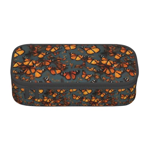 TTYDOKLA Federmäppchen aus Oxford-Stoff mit mehreren Fächern, ideal für Reisen oder Büro, Schwarz , Einheitsgröße, Kosmetiktasche von TTYDOKLA