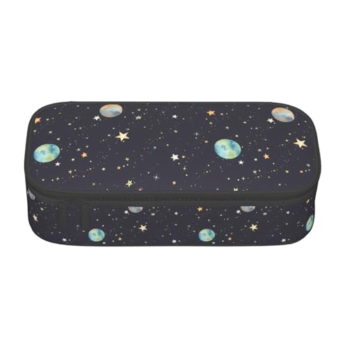 TTYDOKLA Federmäppchen aus Oxford-Stoff mit mehreren Fächern, ideal für Reisen oder Büro, Schwarz , Einheitsgröße, Kosmetiktasche von TTYDOKLA