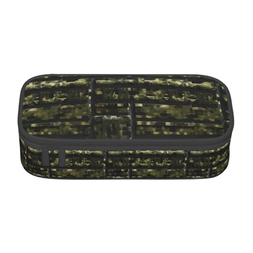 TTYDOKLA Federmäppchen aus Oxford-Stoff mit mehreren Fächern, ideal für Reisen oder Büro, Schwarz , Einheitsgröße, Kosmetiktasche von TTYDOKLA