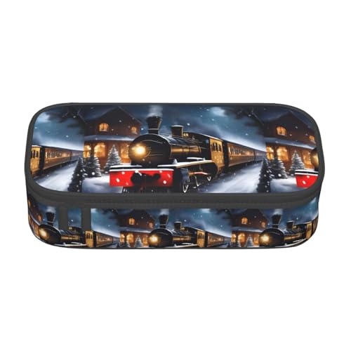 TTYDOKLA Federmäppchen aus Oxford-Stoff mit mehreren Fächern, ideal für Reisen oder Büro, Schwarz , Einheitsgröße, Kosmetiktasche von TTYDOKLA