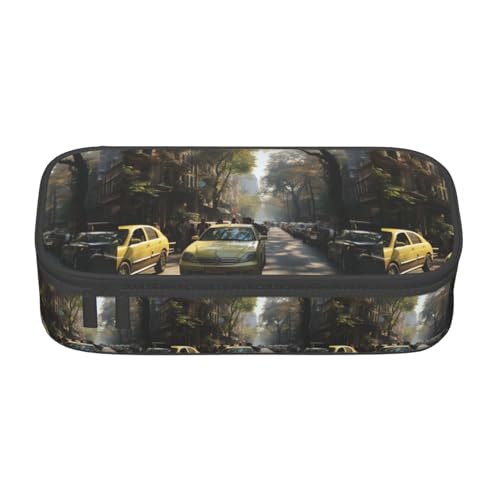 TTYDOKLA Mumbai Filmcity Tours Federmäppchen aus Oxford-Stoff mit mehreren Fächern, ideal für Reisen oder Büro, Schwarz , Einheitsgröße, Kosmetiktasche von TTYDOKLA