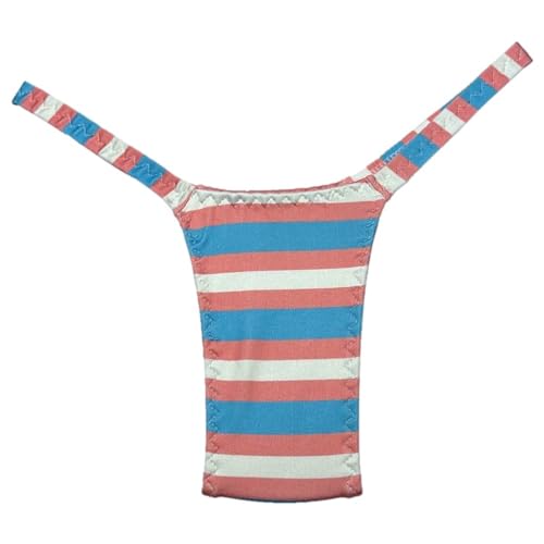 TUCKITUPPP - Comfort Tucking Gaff Panty - Classic Series, Trans Flag Stripe, L von TUCKITUPPP