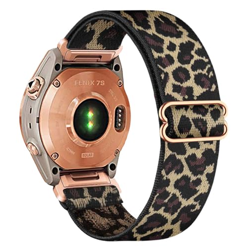 TUCOMO Elastische Nylon Armband Kompatibel mit Garmin Fenix 8 43mm/ Fenix 7S / Fenix 6S / Fenix 5S / Descent Mk2S, Quick Fit 20mm Loop Dehnbare Ersatzband für Garmin epix Pro 42mm Herren Damen von TUCOMO
