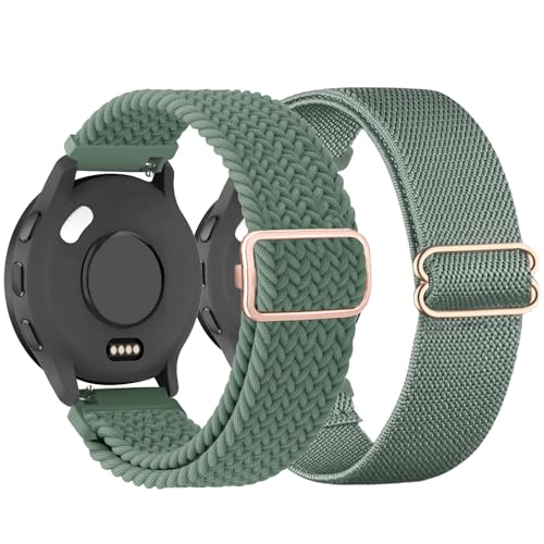 TUCOMO Geflochtene, dehnbare Nylon-Uhrenarmbänder, kompatibel mit Garmin Venu 3s 41 mm/Venu 2s/Vivoactive 4s/Vivomove 3s/Forerunner 255s 265s, 18 mm Schlaufe, elastische Stoffbänder für Damen und TUCOMO Geflochtene, dehnbare Nylon-Uhrenarmbänder, kompatibel mit Garmin Venu 3s 41 mm/Venu 2s/Vivoactive 4s/Vivomove 3s/Forerunner 255s 265s, 18 mm Schlaufe, elastische Stoffbänder für Damen und von TUCOMO