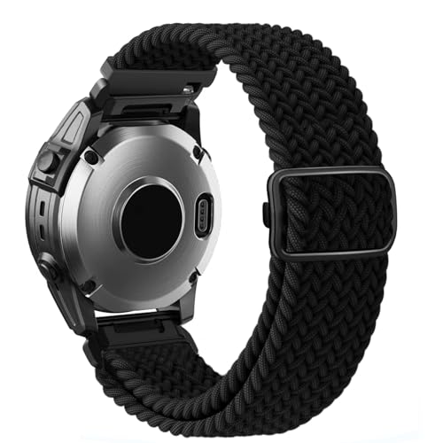 TUCOMO Nylon Geflochtenes Armband Kompatibel mit Garmin Fenix 7S / Fenix 6S / Fenix 5S / Descent Mk2S, Quick Fit 20mm Loop Dehnbare Elastische Uhrenarmband für Garmin epix Pro 42mm Herren Damen von TUCOMO