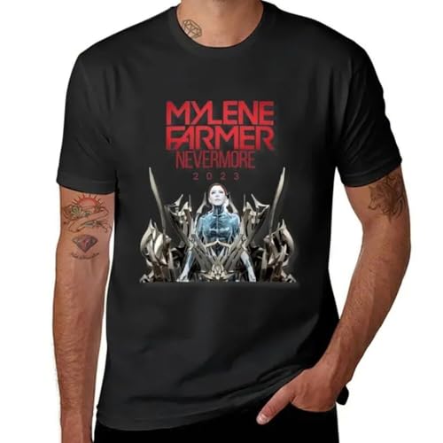 Mylène Farmer (Jeanne Gautier) Mylène Farmer Nevermore 2023 T-Shirt Cute Clothes Clothes Designer t Shirt Men Black M von TUCVNDAT