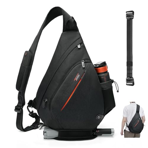 TUDEQU Sling Bag Herren Groß,8 Pockets Schulterrucksack Herren,19L Sling Rucksack Herren,Umhängetasche Herren,Schultertasche von TUDEQU