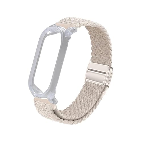TUDIA PC-Hülle & verstellbares geflochtenes Magnetarmband für PLAUD NotePin AI Voice Recorder [4,8"-9,0" Handgelenke] leicht dehnbar & bequem - Beige von TUDIA