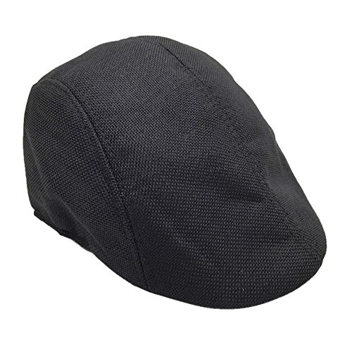 TUDUZ Schirmmützen Mode Herren Hut Kappe Warm Halten Schiebermütze Barette Traditionelle Flatcap in Mehreren Farben(,Schwarz) von TUDUZ-Caps
