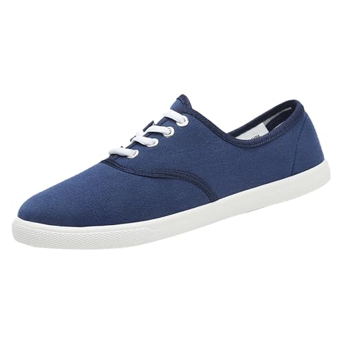 TUDUZ 2025 Damen Leichte Laufschuhe aus weichem Fashion Canvas Sneaker Klassische Schnürschuhe Leichte Freizeitschuhe Blue gr 38 von TUDUZ