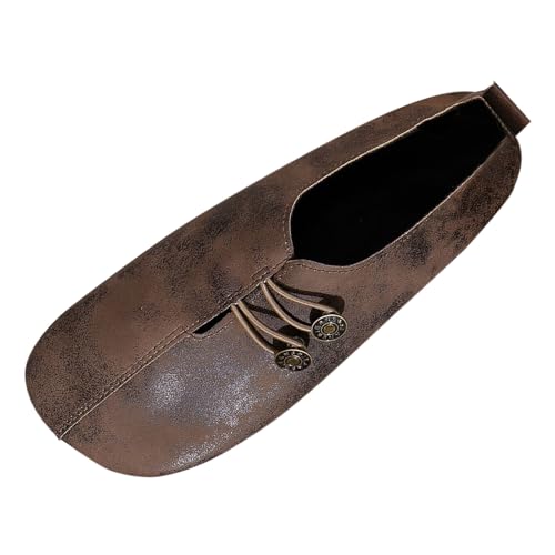 TUDUZ Damen Ballerinas mit Knöpfen Vintage-Look Flache Sohle Weiche Flache Unterseite Beiläufige Einzelne Schuhe Weibliche Runden Mund EIN Fuß Größe frauen Schuhe Damen Brown gr 40 TUDUZ Damen Ballerinas mit Knöpfen Vintage-Look Flache Sohle Weiche Flache Unterseite Beiläufige Einzelne Schuhe Weibliche Runden Mund EIN Fuß Größe frauen Schuhe Damen Brown gr 40 von TUDUZ