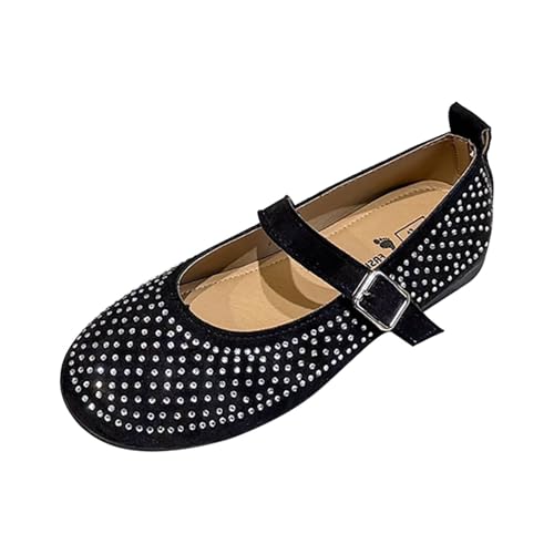TUDUZ Damen-Ballettsandalen atmungsaktiv Damenschuhe Leichte Freizeitschuhe mit weicher Sohle (Black, 40) von TUDUZ