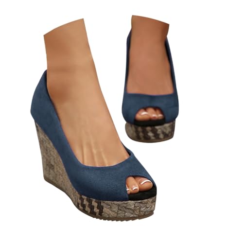 TUDUZ Damen Dicke Unterseite Mit Sandalen Weibliche Denim Schnalle Strand Sandalen Hausschuhe Hohe Schuhe Damen Dicker Absatz Peeptoe Keilabsatz-Pumps Black gr 38 TUDUZ Damen Dicke Unterseite Mit Sandalen Weibliche Denim Schnalle Strand Sandalen Hausschuhe Hohe Schuhe Damen Dicker Absatz Peeptoe Keilabsatz-Pumps Black gr 38 von TUDUZ